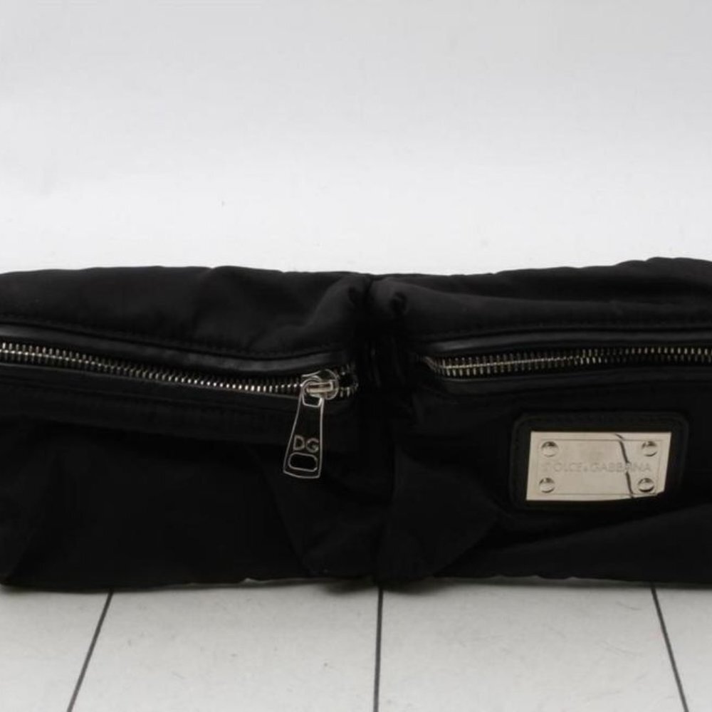 Dolce&Gabbana Black Fanny Pack Waist Pouch Bag